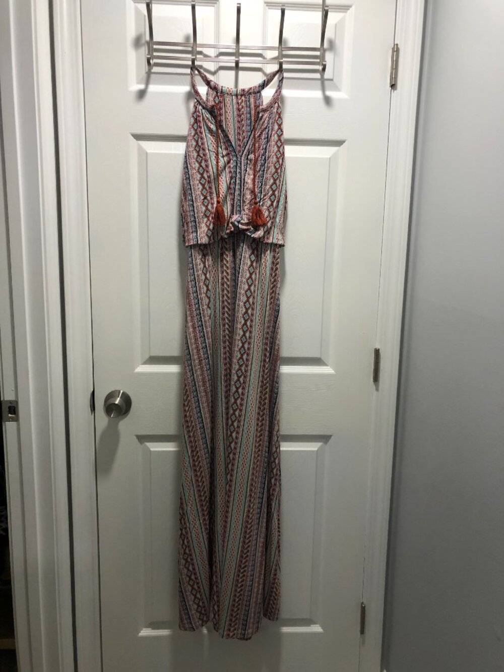 Artisan NY Boho-style multicolor Striped Maxi Dress. Size Small.